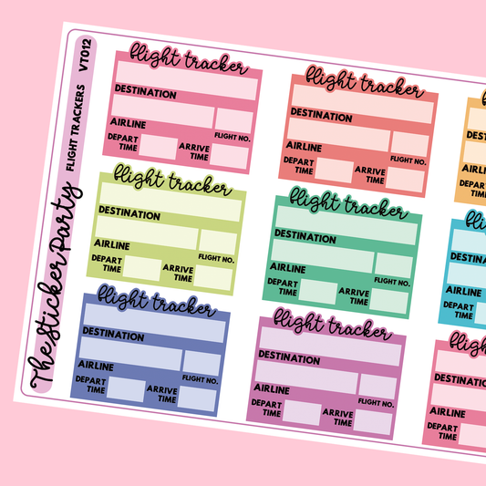 Flight Tracker Planner Stickers