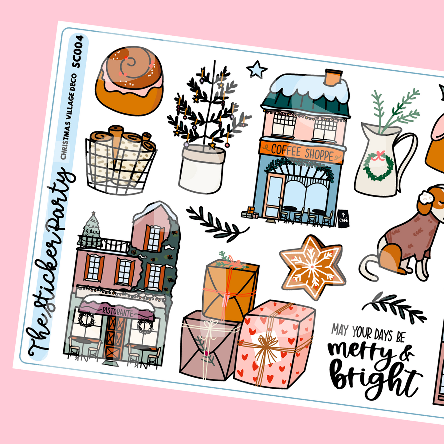 Christmas Village Deco Planner Stickers