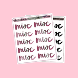 Amy Tangerine Collab "Misc" Planner Stickers
