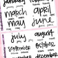 Katie K Plans Collab NEUTRAL MONTHS Planner Stickers