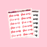 Amy Tangerine Collab "This Week" Planner Stickers