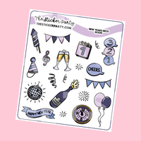 New Years Deco Planner Stickers