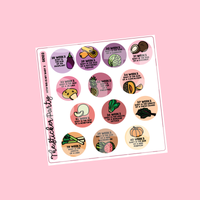 Pregnancy Planner Stickers "How Big Is My Baby?" Planner Stickers