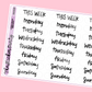 Katie K Plans Collab NEUTRAL WEEKDAYS Planner Stickers