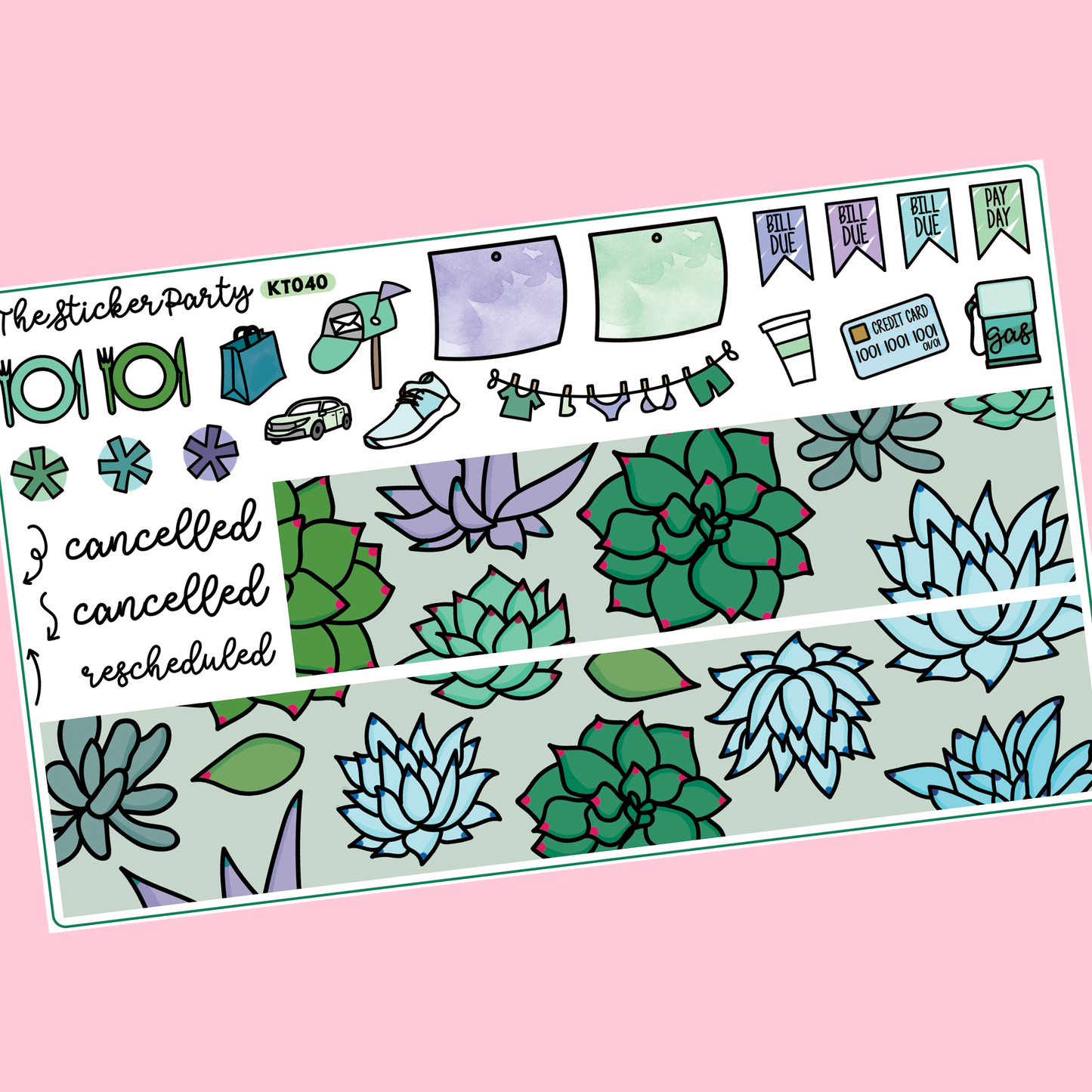 Succulent Weekly Kit in Standard Vertical Sizing