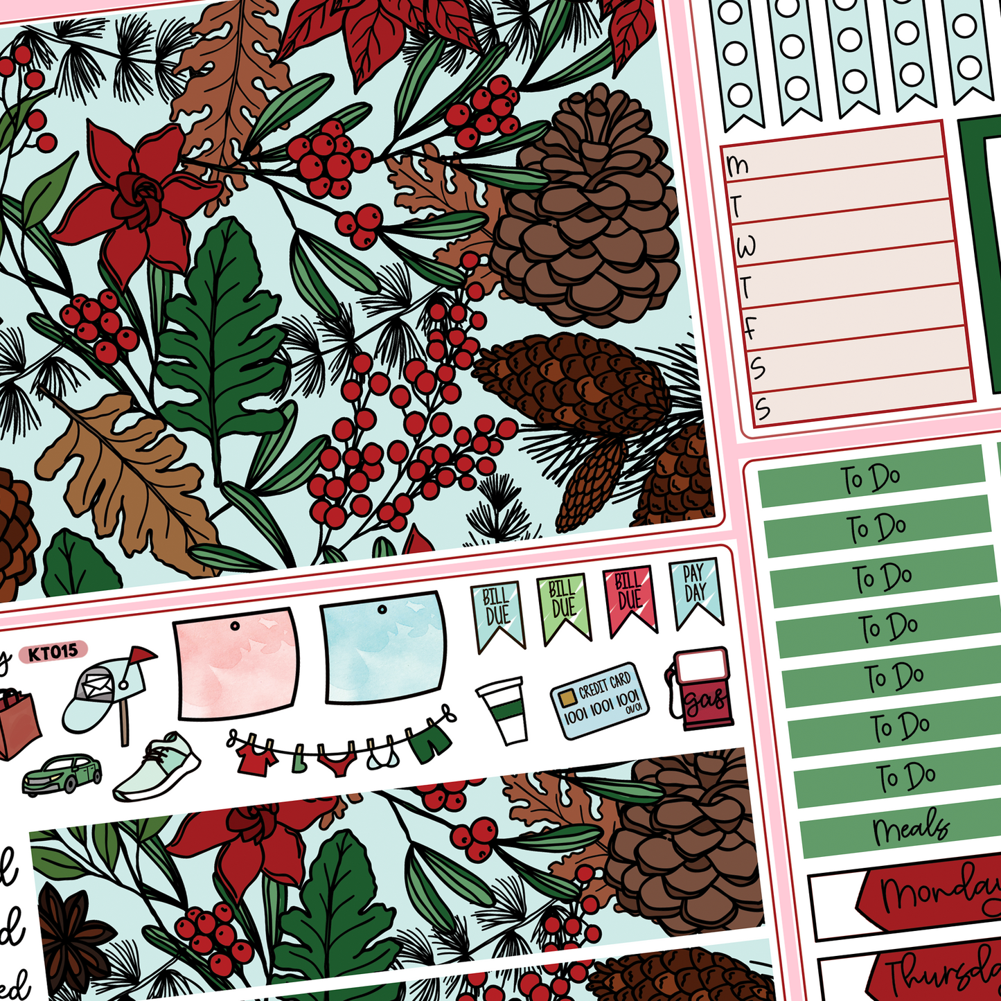 Winter Floral Kit in Standard Vertical Sizing