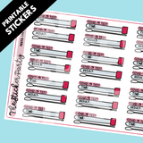 PRINTABLE Covid-19 TESTS ONLY Covid-19 Test Planner Stickers