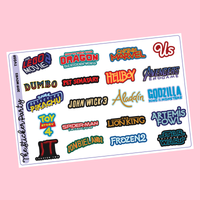 2019 Movies Planner Stickers
