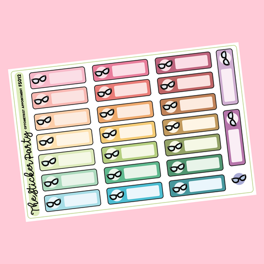 Optometrist Appointment Planner Stickers