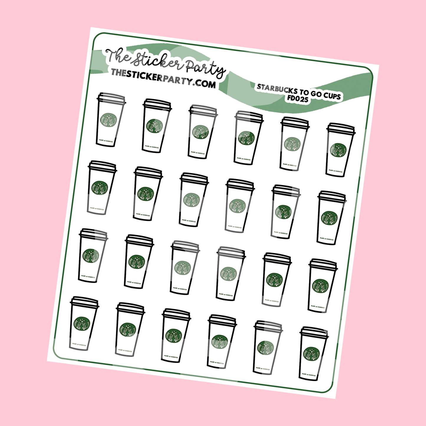 St*rbucks Planner Stickers Hot Drink