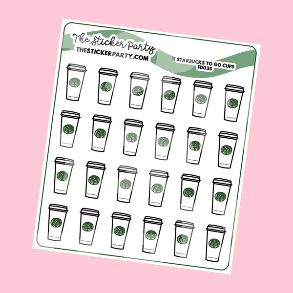 Printable Fall Starbucks Cups Planner Stickers
