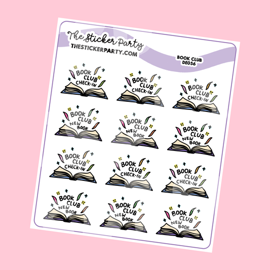 Book Club Planner Stickers