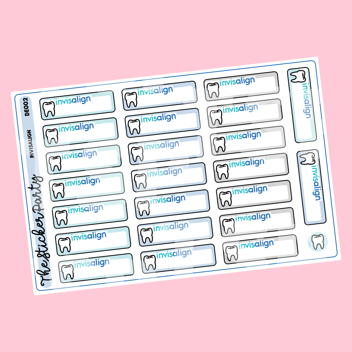 Invisable Aligner Planner Stickers