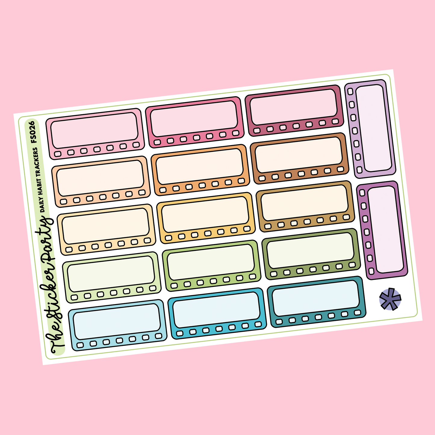 Daily Habit Tracker Planner Stickers