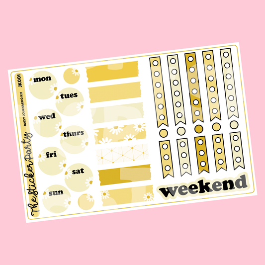 Daisy Journaling Sticker Kit