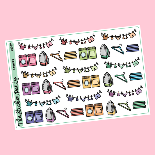 Laundry Planner Stickers | Chores Cleaning Stickers