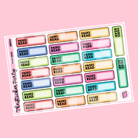Pages Read Planner Stickers