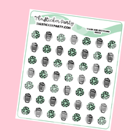 Recycling & Trash Planner Stickers | Recycle Stickers Garbage Stickers