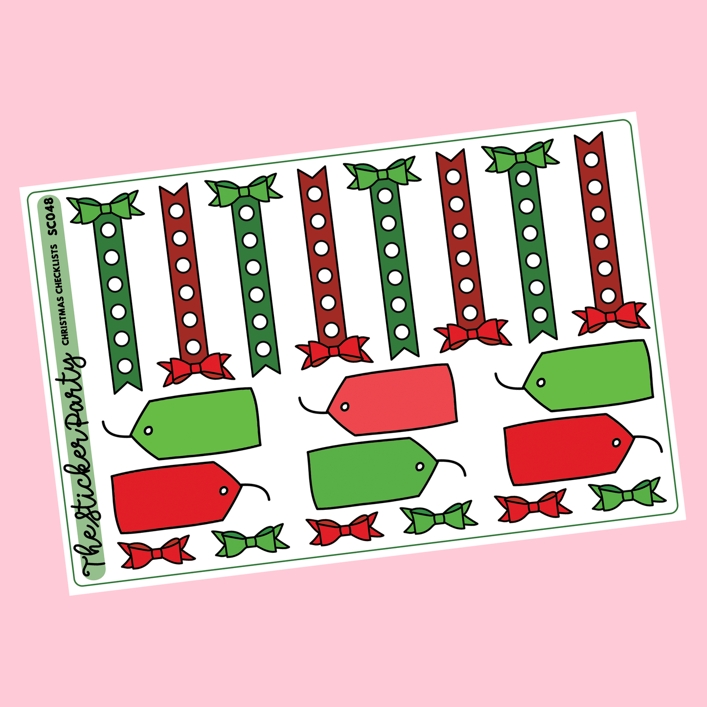 Christmas Checklist Planner Stickers Christmas Functional