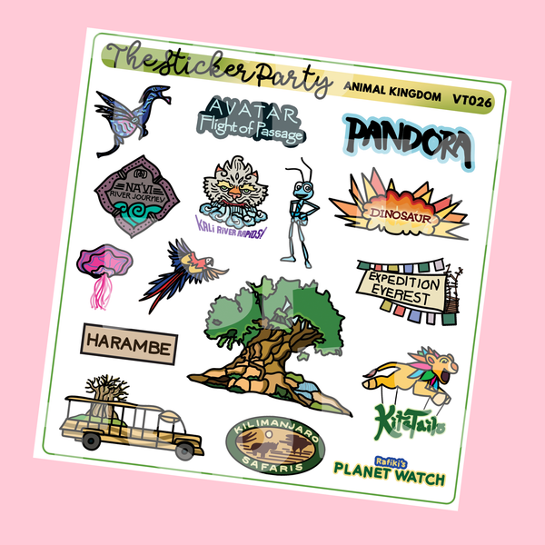 An*mal Kingdom WDW Planner Stickers