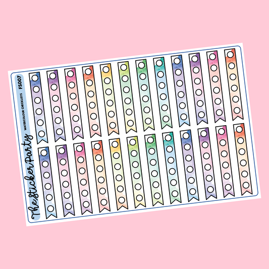 Watercolor Checklist Planner Stickers