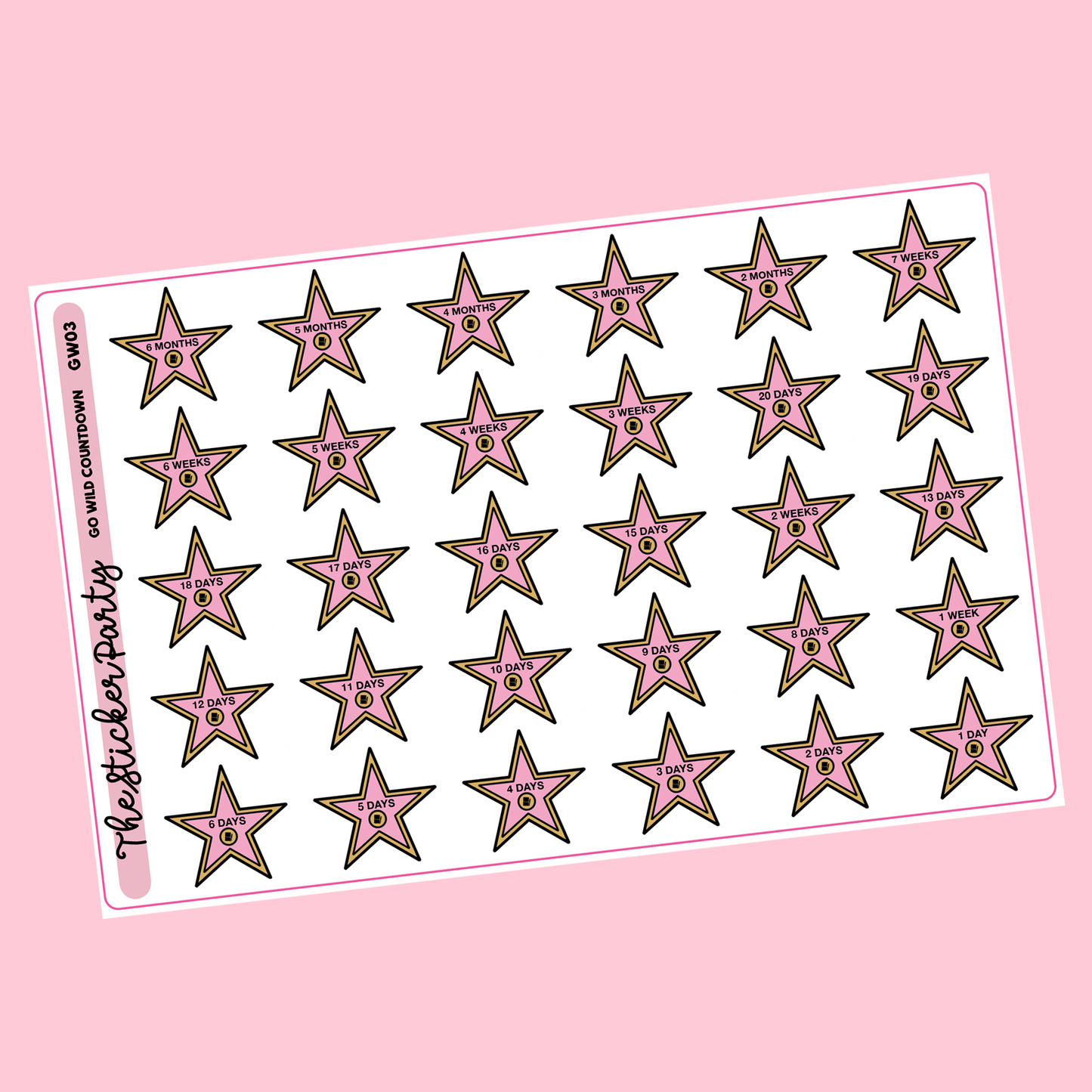 Go Wild 2022 Countdown Sticker Sheet | Go Wild 2022 Planaheim GW 2022