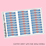 READ DESCRIPTION! Custom TV Show Flag Stickers (TV THURSDAY)