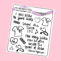 Katie K Plans Collab Nurse Quotes Planner Stickers