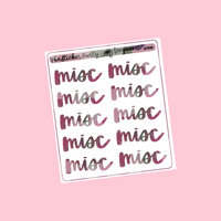 Amy Tangerine Collab "Misc" Planner Stickers