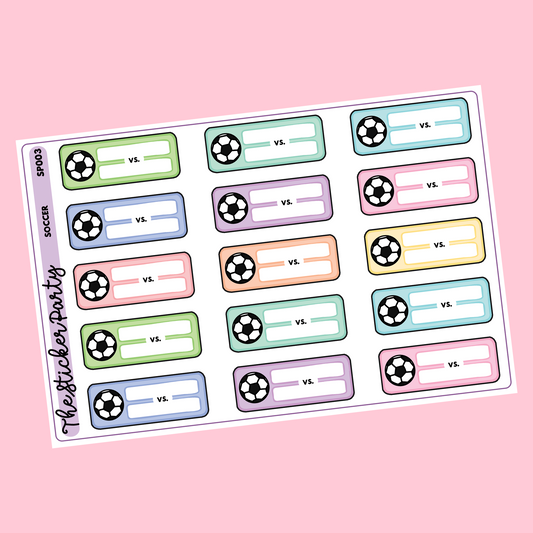 Soccer Planner Stickers