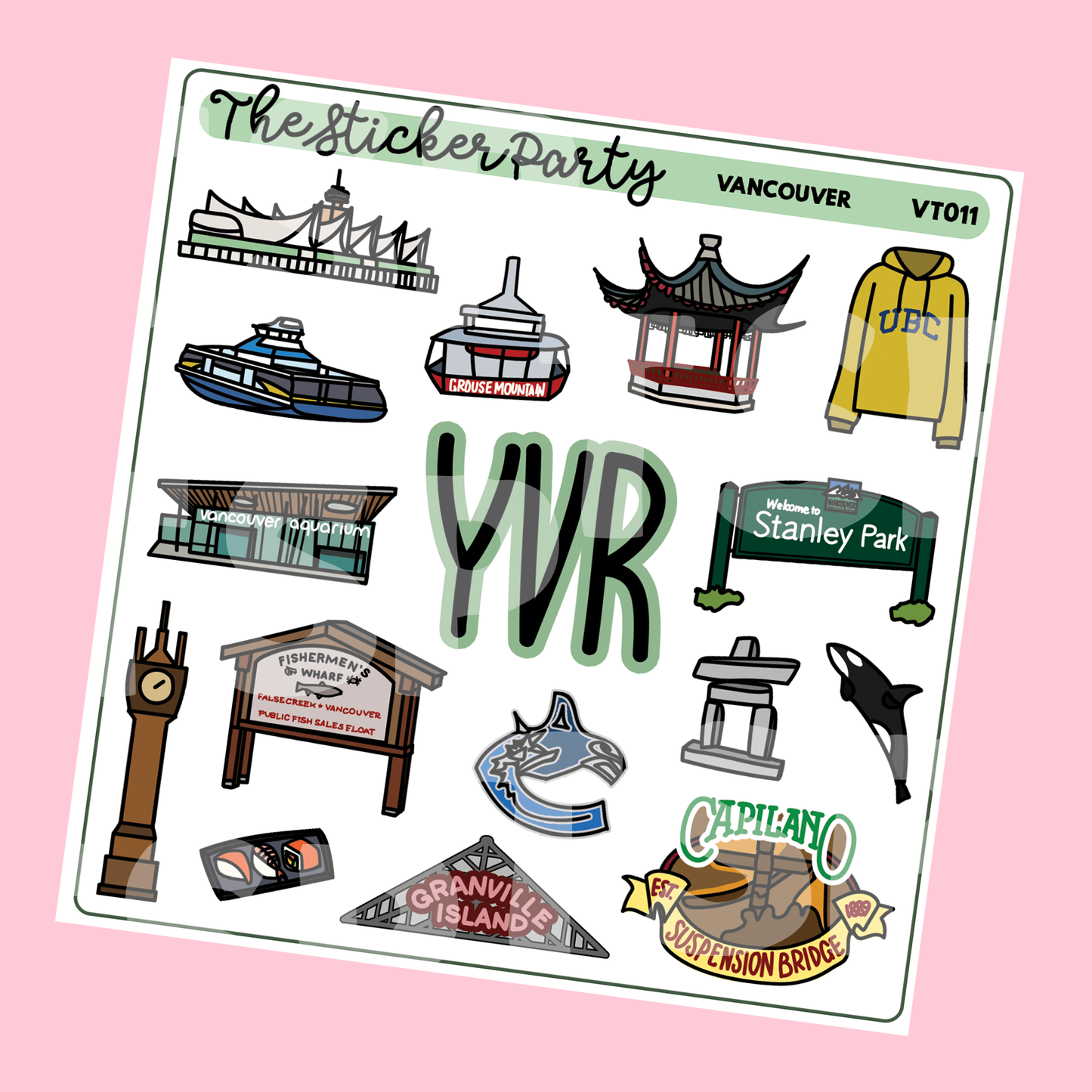 Vancouver Planner Stickers