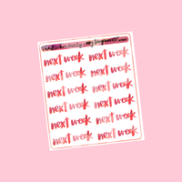 Amy Tangerine Collab "Next Week" Planner Stickers