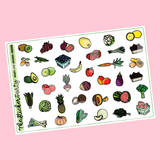Fruits and Veggies Planner Stickers