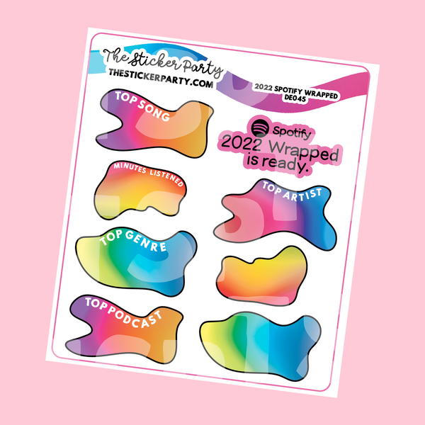 Sp*tify Wrapped 2022 Planner Stickers
