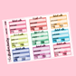 Hotel Info Planner Stickers