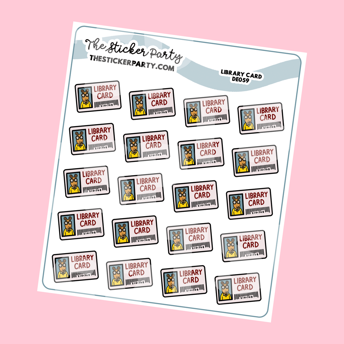 Library Cards Planner Stickers – The Sticker Party