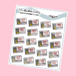 Library Cards Planner Stickers
