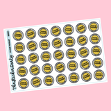 Toonie Tuesday 2 Dollar Tuesday Planner Stickers