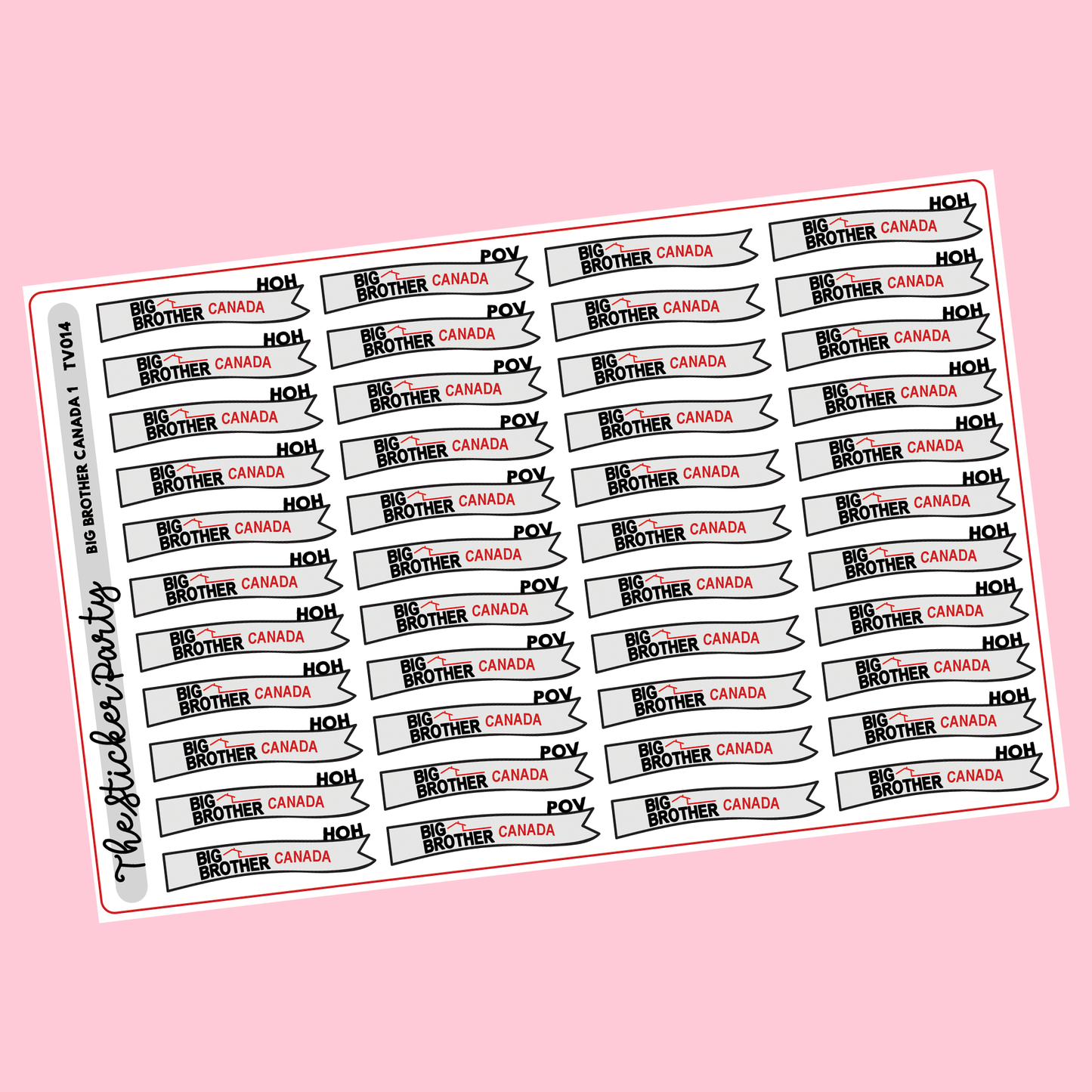 BBCAN Play-Along Kit TV Show Planner Sticker Flags Kit
