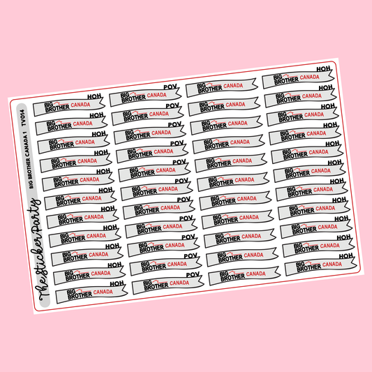 BBCAN Play-Along Kit TV Show Planner Sticker Flags Kit