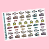 Transportation Planner Stickers | Plane Bus Taxi Train – The Sticker Party