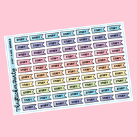 Study Flags Planner Stickers