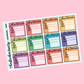 Job Interview Planner Stickers