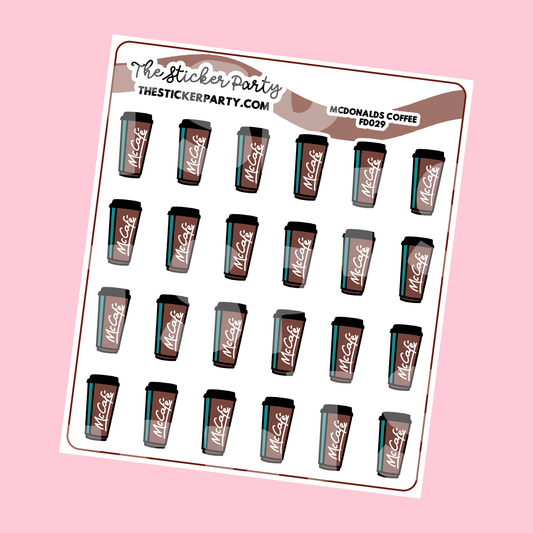 McD's Coffee Planner Stickers McD*nalds