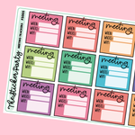 Meeting Planner Stickers