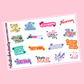 Romantic Comedy Movie Planner Stickers | Rom Com Stickers Movie Night