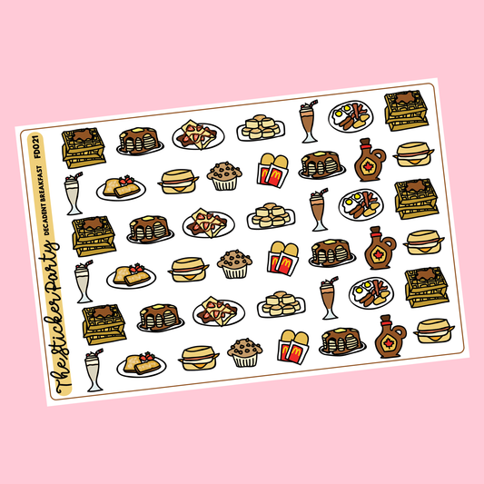 Decadent Breakfast Planner Stickers