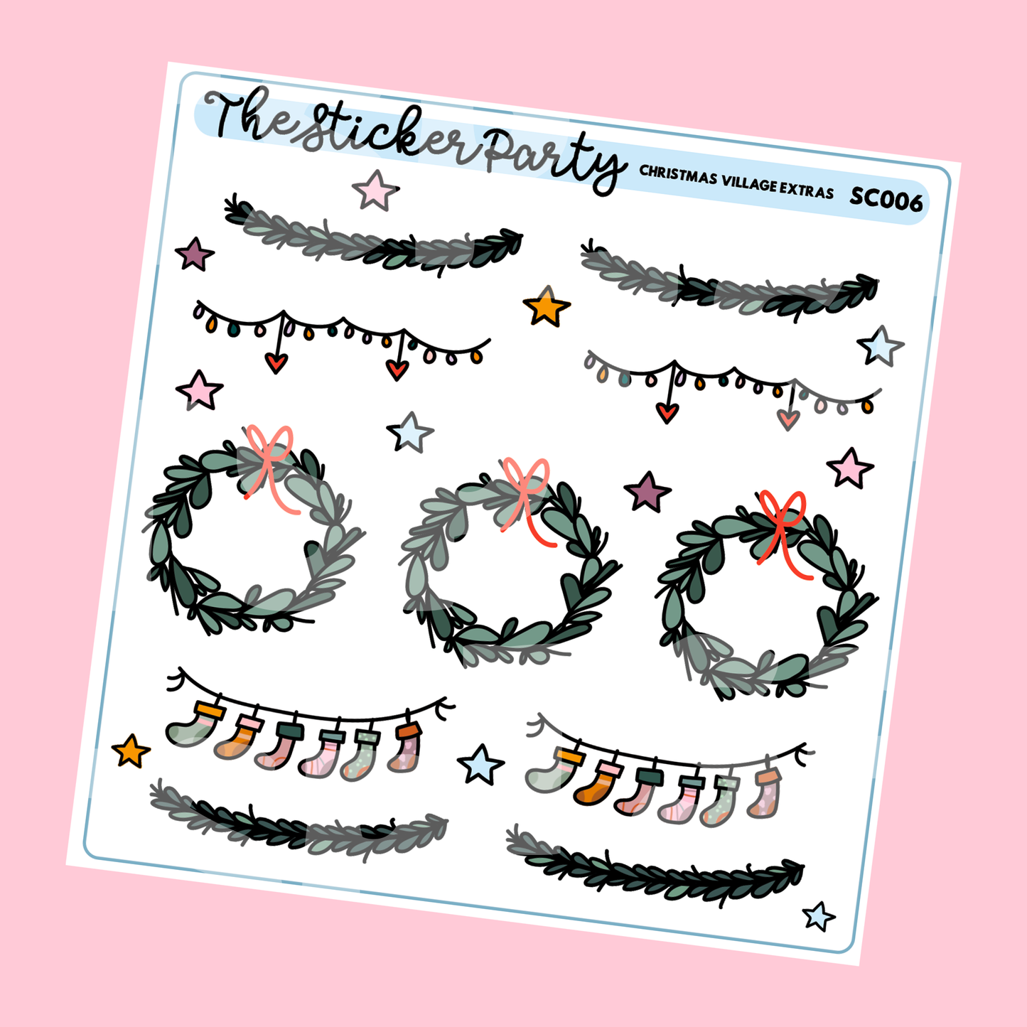 Christmas Village Extras Planner Stickers