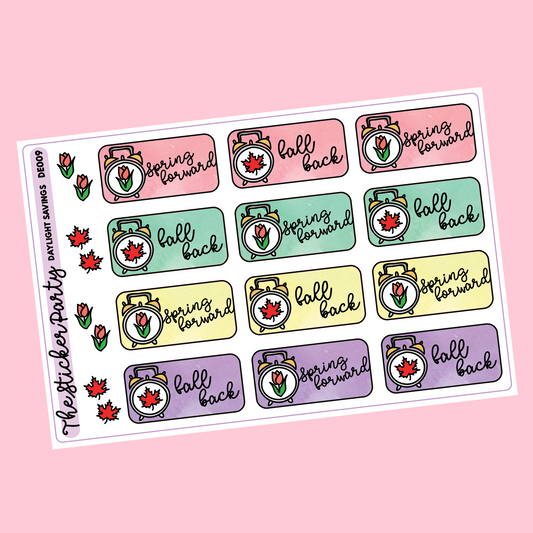 Daylight Savings Planner Stickers