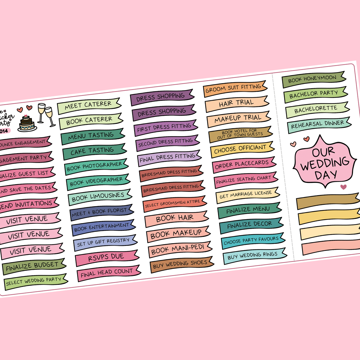 Wedding Planning Sticker Kit